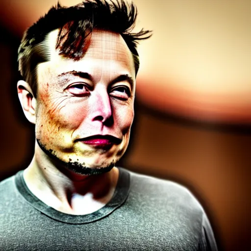 Prompt: Elon Musk on Mars in a hot tub, grungy, unkept hair, glowing eyes, modelsociety, radiant skin, huge anime eyes, RTX on, perfect face, directed gaze, intricate, Sony a7R IV, symmetric balance, polarizing filter, Photolab, Lightroom, 4K, Dolby Vision, Photography Award