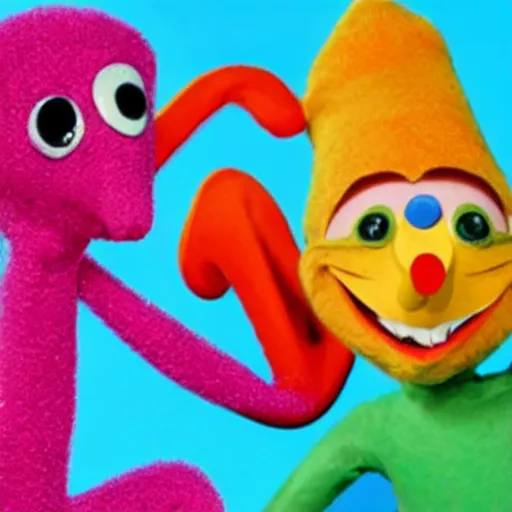 Prompt: Mr. Squiggle and Friends on ABC TV