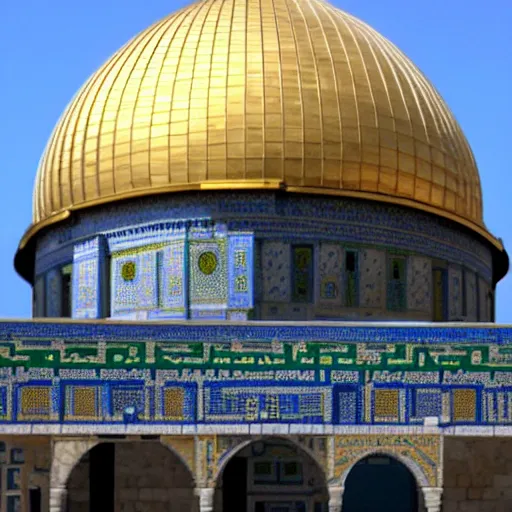 Prompt: the dome of the rock in Manhattan, detailed