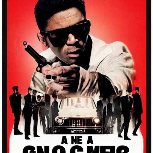 Prompt: a movie poster about a gangster, movie poster