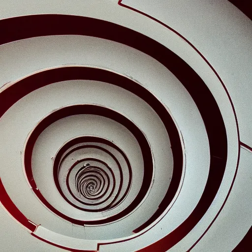 Prompt: photo of a spiral that goes on forever