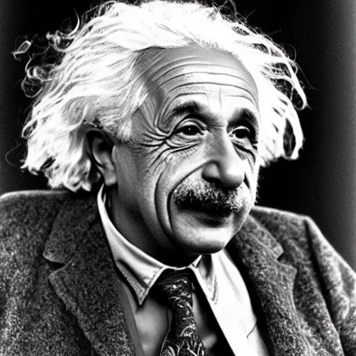 Image similar to albert einstein as cartoon charakter, in the style of the midnight gospel