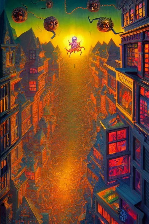 Image similar to a photorealistic painting of an isometric nightmare at the toy store horror by johfra bosschart, lisa frank, dark fantasy art, high detail, trending on artstation