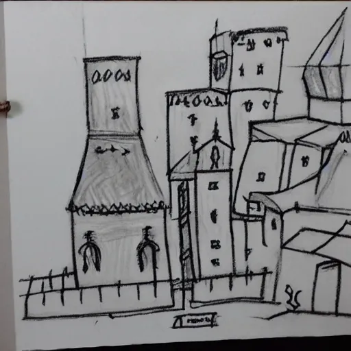 Image similar to child's drawing of the sponza scene