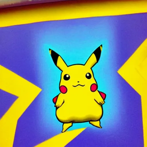 Prompt: psychedelic pikachu