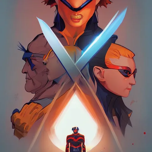 Image similar to face icon stylized minimalist x - men, loftis, cory behance hd by jesper ejsing, by rhads, makoto shinkai and lois van baarle, ilya kuvshinov, rossdraws global illumination