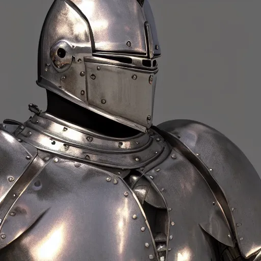 Prompt: medieval black knight, shiny armor, hyperrealistic, detailed, low angle view, light, god ray, vray, ray tracing, 4 k