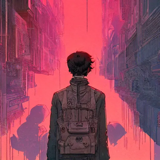 Prompt: He does not know how it works. I am going to show him painted by Feng Zhu and Loish and Laurie Greasley, Victo Ngai, Andreas Rocha, John Harris