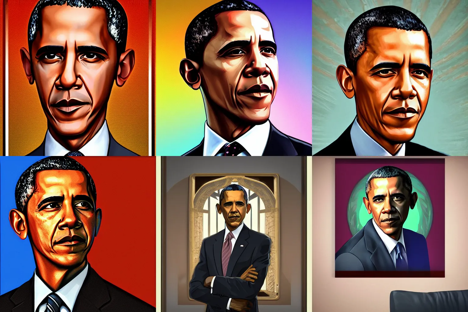 Prompt: Barack Obama portrait in Disco Elysium, Disco Elysium style, Barack Obama serious HD