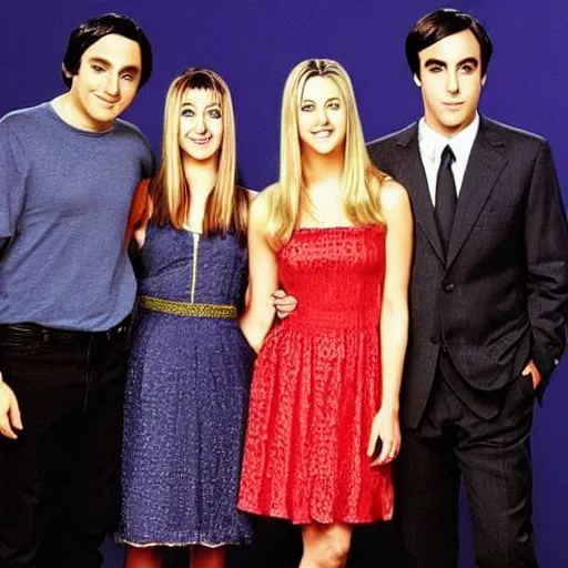 Image similar to actors from the big bang theory to the friends