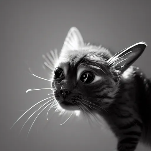 Image similar to a feline housefly - cat - hybrid, animal photography