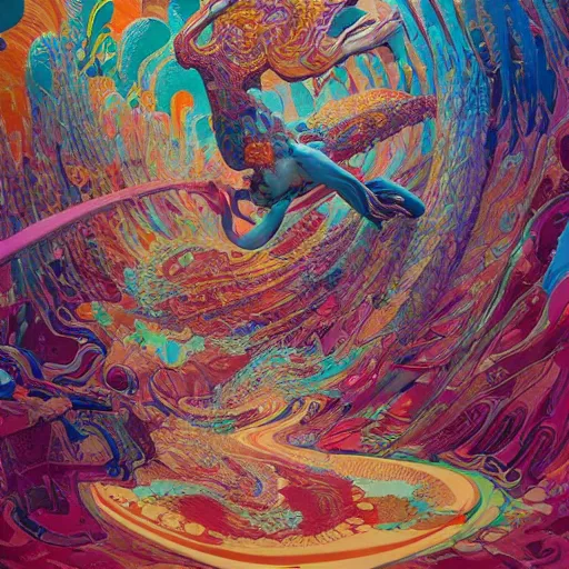 Prompt: art by james jean, moebius, lisa frank, alex grey, justin gerard, john berkey, beksinski, antoni gaudi