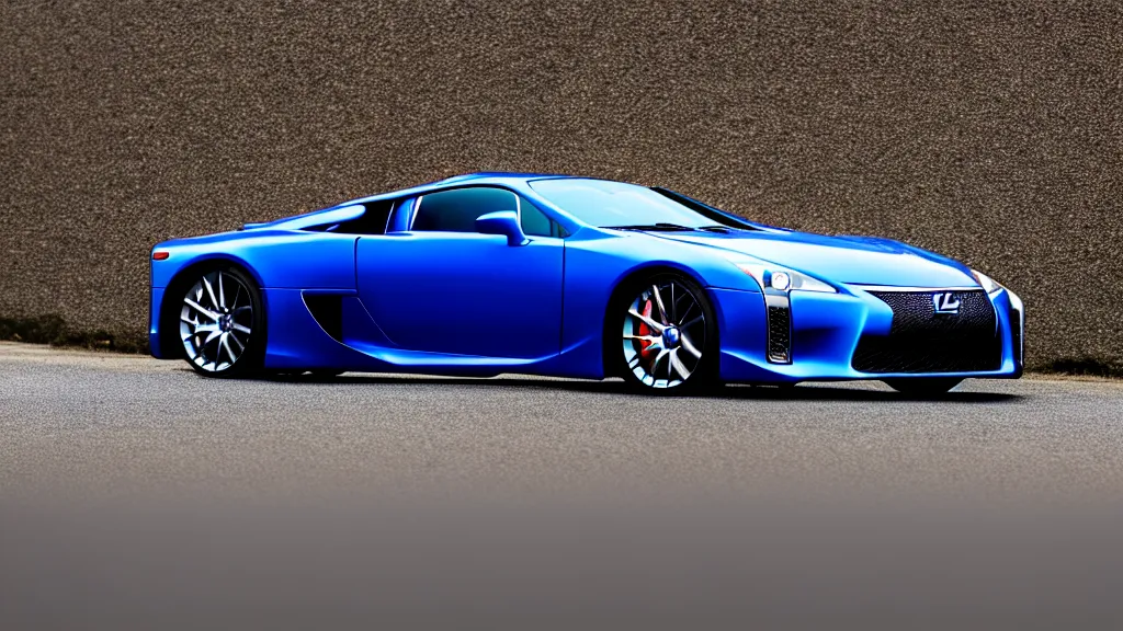 Image similar to a three quarter shot of a lexus lfa, 4k, hyper realistic, car photography