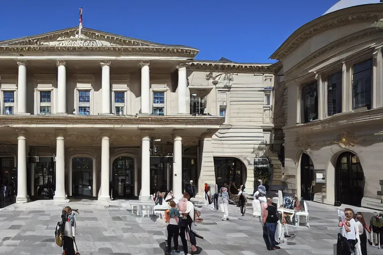 Image similar to apple - store, apple - store, apple - store lived in a palatial manor with gilded marble and doric columns and they decided it wasn't enough like a telephone