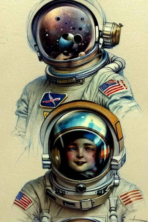 Image similar to (((((1950s cosmonaut. muted colors.))))) by Jean-Baptiste Monge !!!!!!!!!!!!!!!!!!!!!!!!!!!