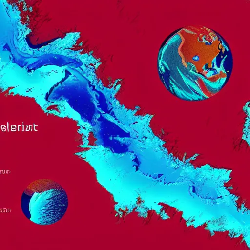 Prompt: hyperrealistic landsat underwater image, organic shapes, detailed, 4k, vector, award winning, dark red colors only