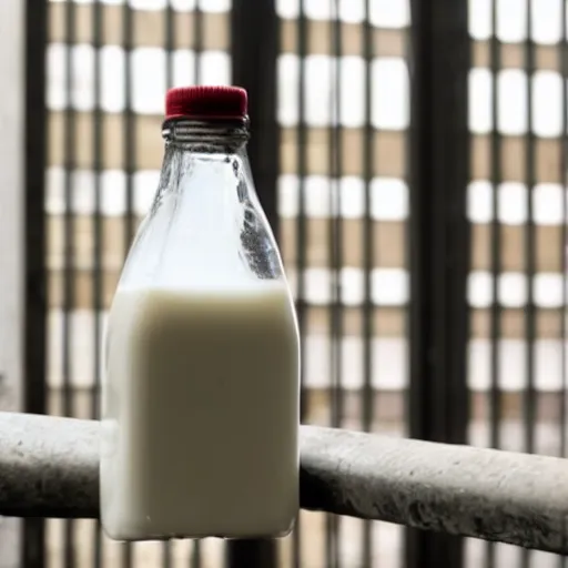 Image similar to bottle of milk inside a jail