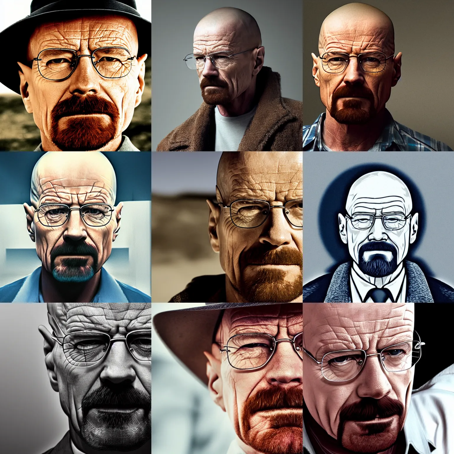 Prompt: close - up of walter white