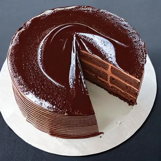 Prompt: computer shaped chocolate cake