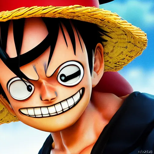 Image similar to luffy, highly detailed, pixar style, artstation, soft light, sharp focus, illustration, concept art