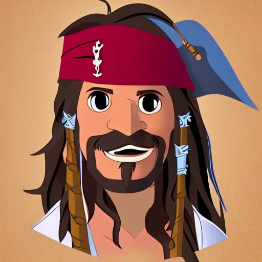 Image similar to Captain Jack Sparrow, Disney renaissance animated