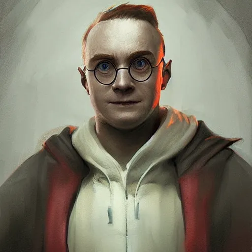 Prompt: Very detailed Harry Potter , artwork portrait by Sergey Kolesov, arstation,