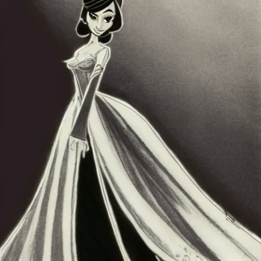 Image similar to milt kahl sketch of victoria justice as princess padme from star wars episode 3