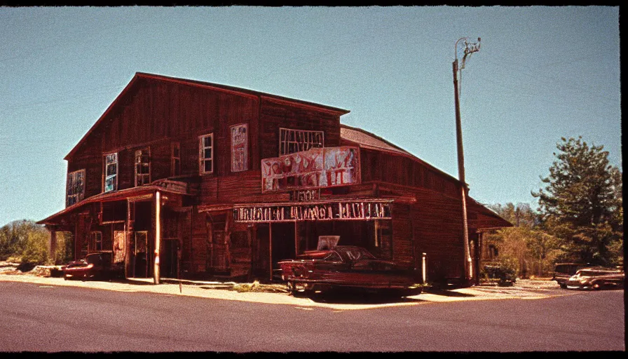 Image similar to 7 0 s film still from a horror movie starring a hillbilly redneck, kodachrome, cinecolor, cinestill, film grain, film texture, retro, cinematic, high resolution, photorealism,