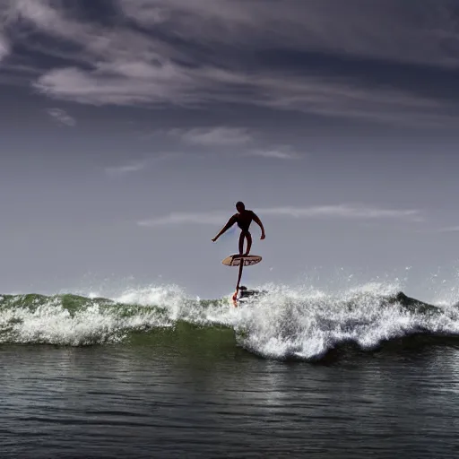 Prompt: a man riding a wave on top of a surfboard, national geographic contest winner, shutterstock contest winner, naturalism, behance hd