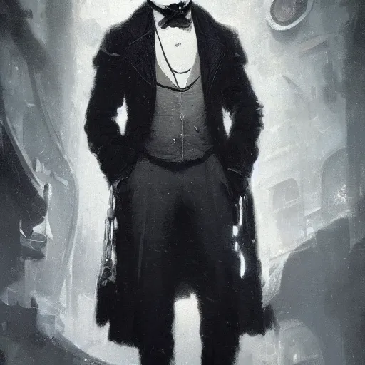 Image similar to a dapper victorian man with a glowing cybernetic heart, chiaroscuro, sci fi character portrait by greg rutkowski, craig mullins