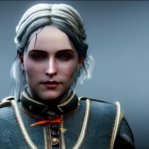 Prompt: a young edwardian woman in the video game Witcher 3
