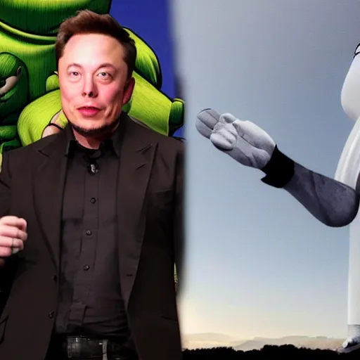 Image similar to elon musk as pepe