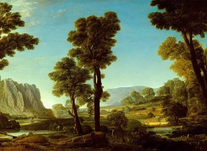 Prompt: highly detailed landscape of the african velt, beautiful, bright atmosphere : claude lorrain