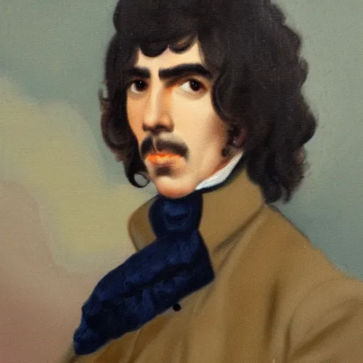 Image similar to regency era painting of a young george harrison