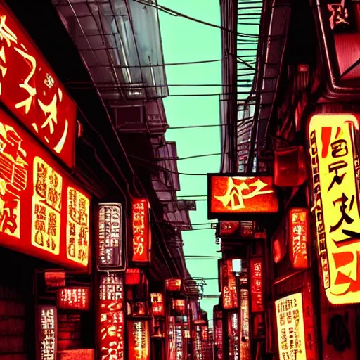 Image similar to hd, realistic, 4 k wide establishing shot of a tokyo alleyway, crowded, zombies, vertical neon signs, cyberpunk, ominous, threatening