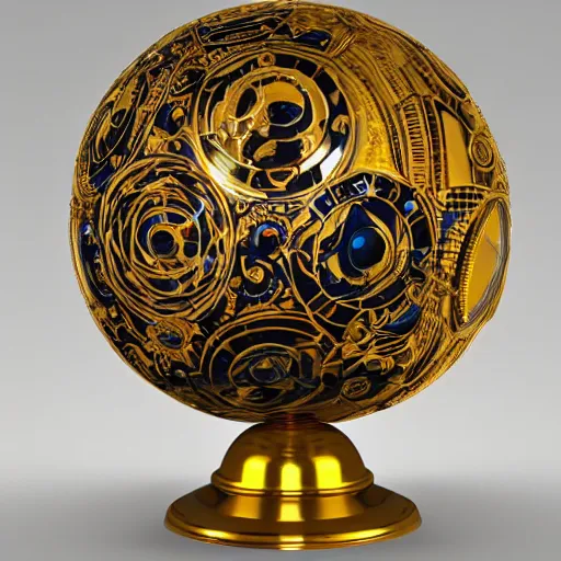 Prompt: a golden sphere handpainted, hyper detailed, lighting from the side