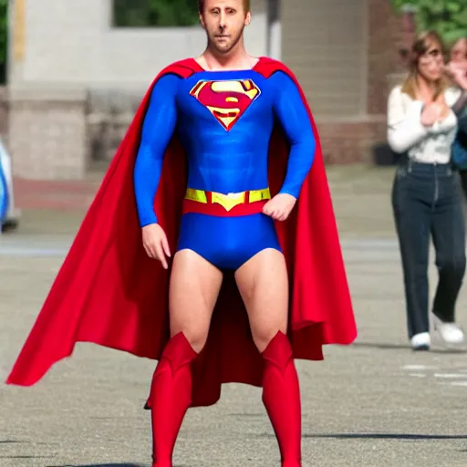 Image similar to ryan gosling as superman