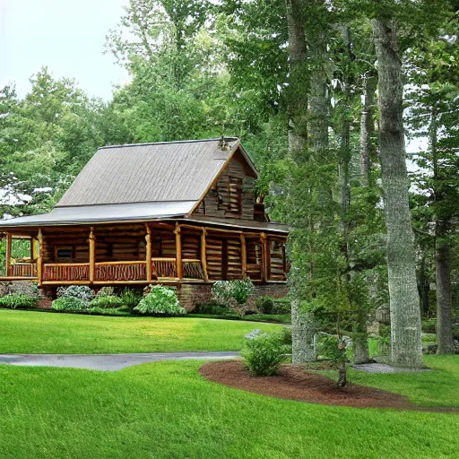 Image similar to log cabin neighborhood