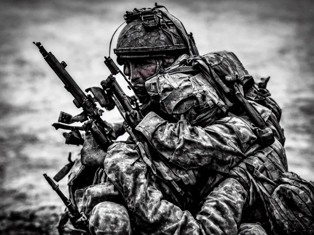 Image similar to war, photography, highly detailed, sharp focus