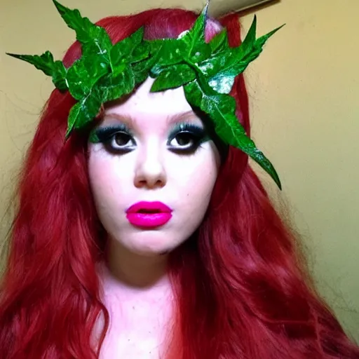 Image similar to Youtuber Blaire White as Poison Ivy