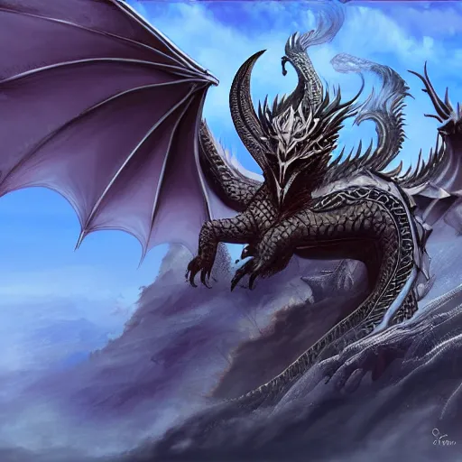 Prompt: god of dragons, digital art