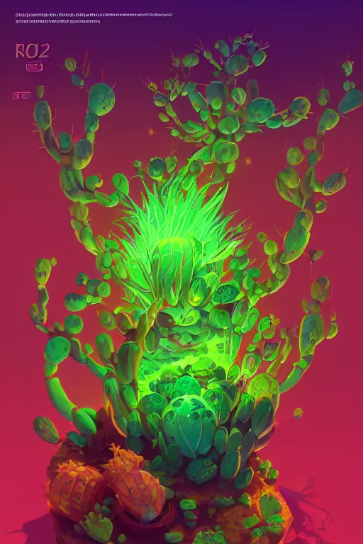 Image similar to roots cactus sushi cristal smurf ghost creature animal sushi cristal very big eye roots cactus elemental flush of force nature micro world fluo fishscale, behance hd by jesper ejsing, by rhads, makoto shinkai and lois van baarle, ilya kuvshinov, rossdraws radiating a glowing aura global illumination ray tracing hdr