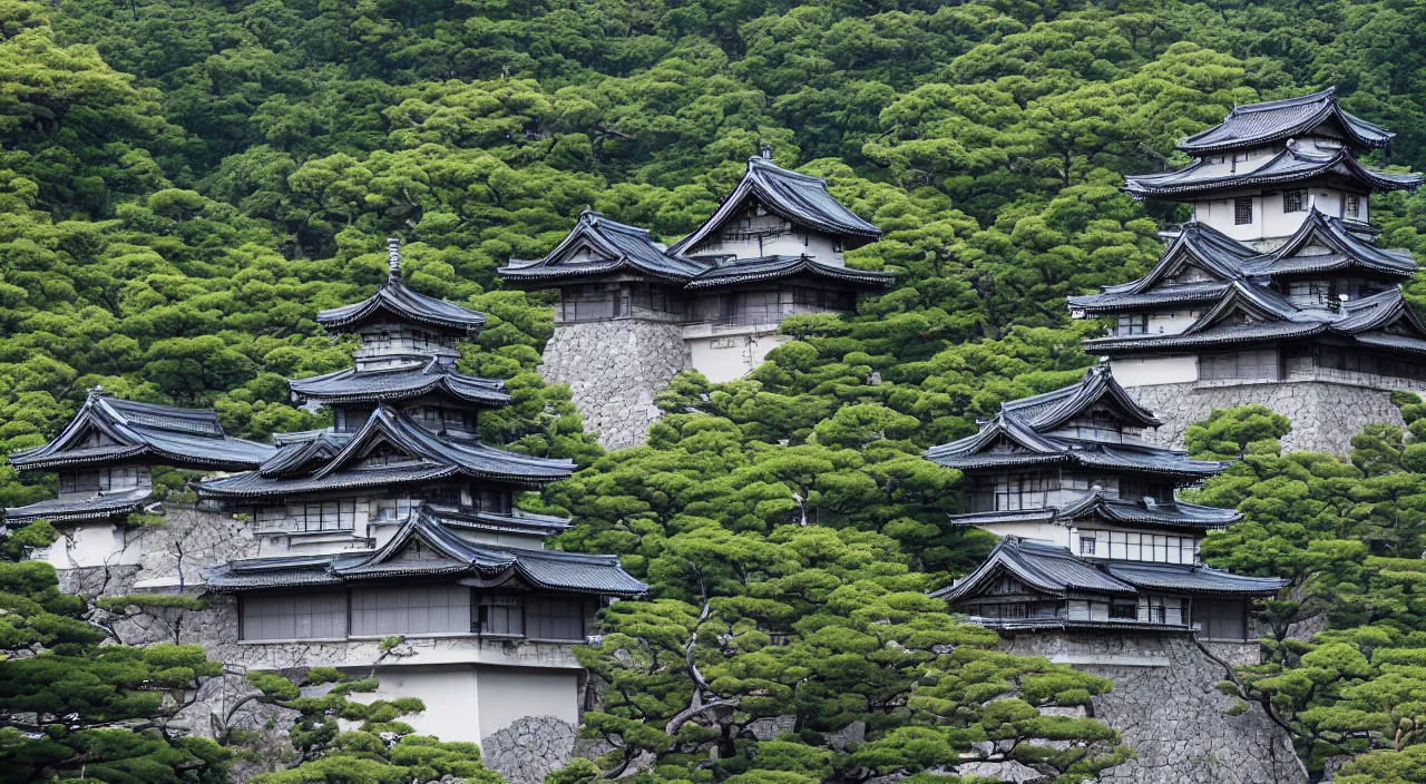 Prompt: a Japanese castle