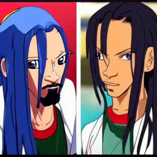 Prompt: snoop dog as an anime character