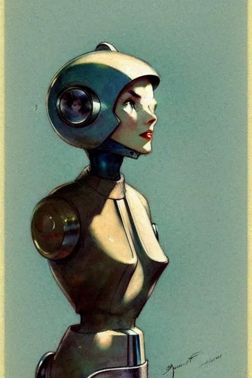 Image similar to ( ( ( ( ( 1 9 5 0 s retro future robot android actress. muted colors. ) ) ) ) ) by jean - baptiste monge!!!!!!!!!!!!!!!!!!!!!!!!!!!!!!