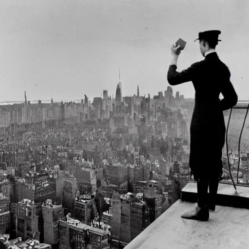 Prompt: view of New York from the Titanic