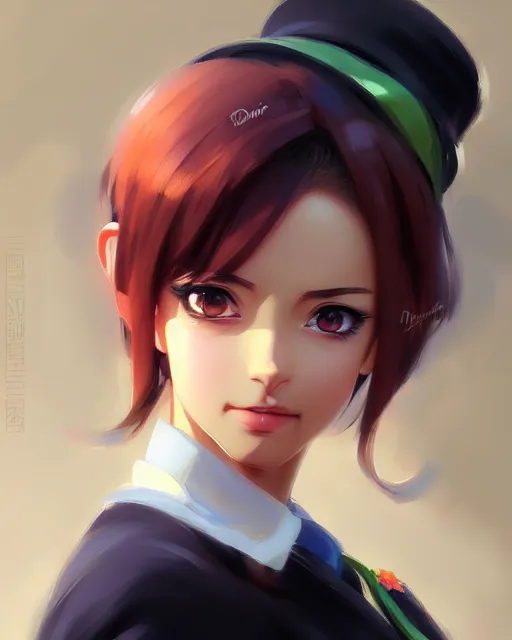 Image similar to portrait Anime as Jolyne Cujoh girl cute-fine-face, pretty face, realistic shaded Perfect face, fine details. Anime. realistic shaded lighting by Ilya Kuvshinov Giuseppe Dangelico Pino and Michael Garmash and Rob Rey