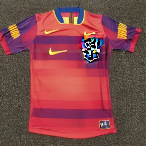 Prompt: FC Barcelona soccer jersey