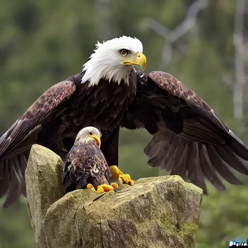 Image similar to Tragedy in a family of dwarfs - an eagle grabbed a baby and throws it down a mountain, a photo by the National Geographic team awarded the Comedy Wildlife Photography Awards 2019