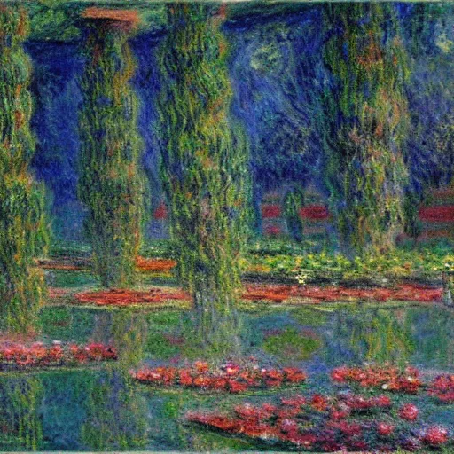 Prompt: gardens of babylon painted by claude monet - 1 0 2 4